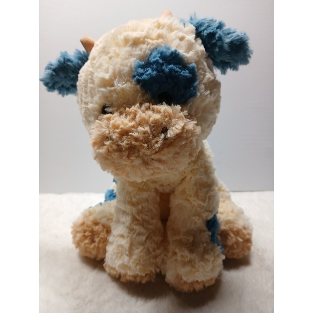 Gund Cozys Cow Cream/Blue‎ 11" Super  Soft Plush Stuffed Animal Toy